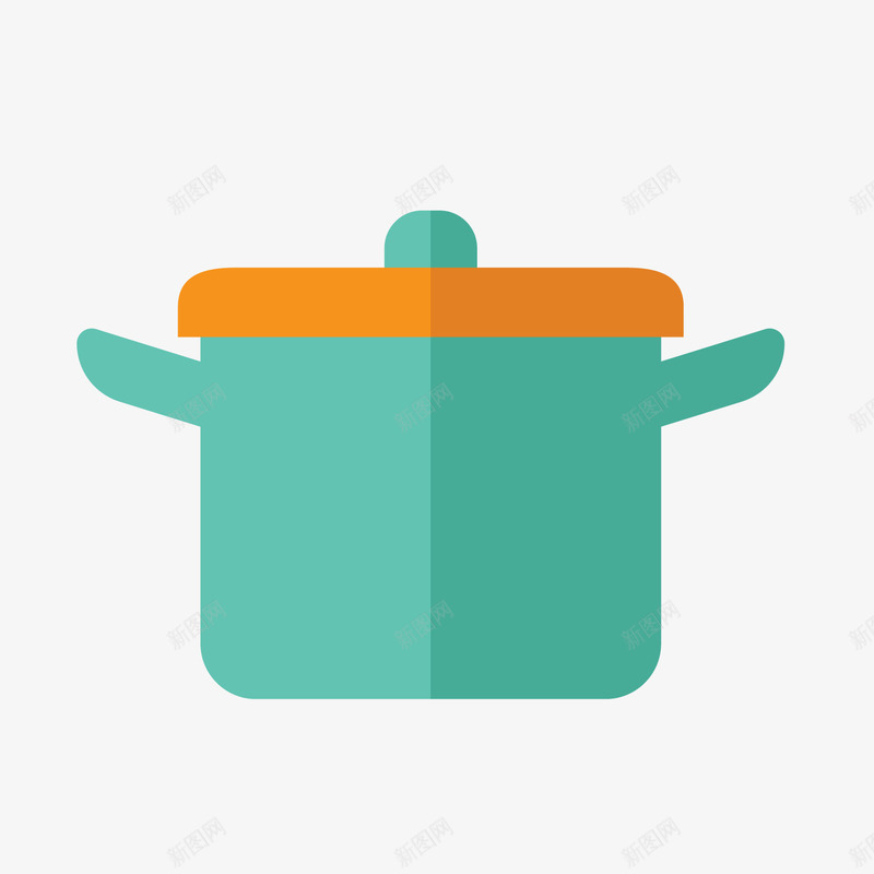 绿色厨房锅矢量图ai免抠素材_新图网 https://ixintu.com 卡通厨具 厨房用品 绿色厨具 绿色锅 背景装饰 矢量图