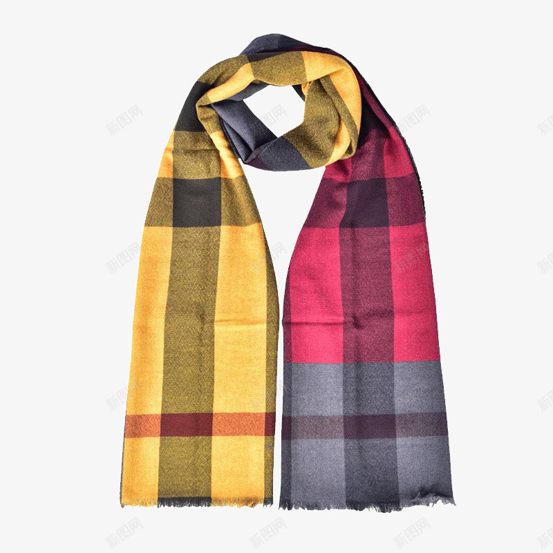 BURBERRY博柏利围巾png免抠素材_新图网 https://ixintu.com 品牌围巾 多色格纹围巾 时尚围巾 绒毛混纺围巾
