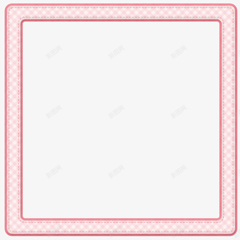 粉色格子边框png免抠素材_新图网 https://ixintu.com 格子 粉红 边框