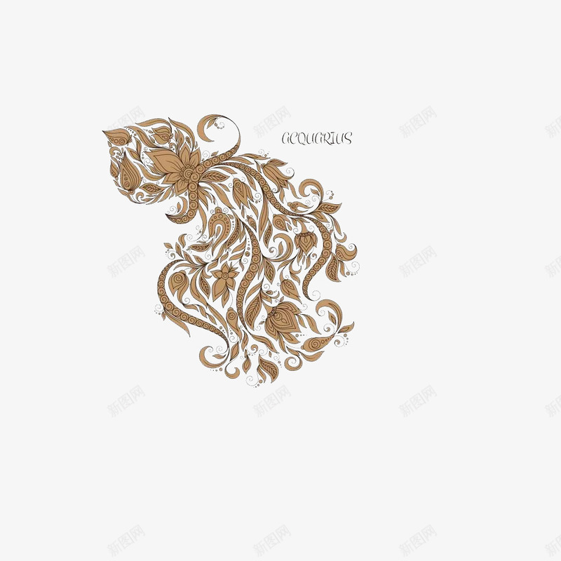 手绘风处女座壁纸装饰png免抠素材_新图网 https://ixintu.com 处女座 小清新 时尚 星座 星座线条 神秘 简约 线条 装饰 韩版