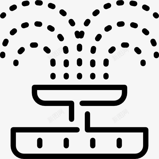 喷泉图标png_新图网 https://ixintu.com 公园 喷泉 建筑 建筑与城市 花园