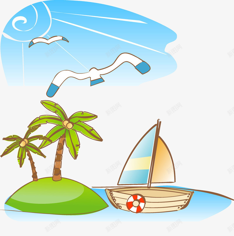 旅游景点的椰子树png免抠素材_新图网 https://ixintu.com 凉爽 卡通 夏天 天然 天然椰棕 旅游 果子 果实 椰子 椰子树 水果 爽口 自然