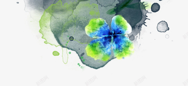 炫彩手绘花纹背景psd免抠素材_新图网 https://ixintu.com 手绘 水彩画 炫彩 物品 背景 花纹