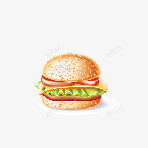 手绘食物汉堡包png免抠素材_新图网 https://ixintu.com 手绘 手绘食物汉堡包 新口味汉堡包 汉堡包 火腿 食物