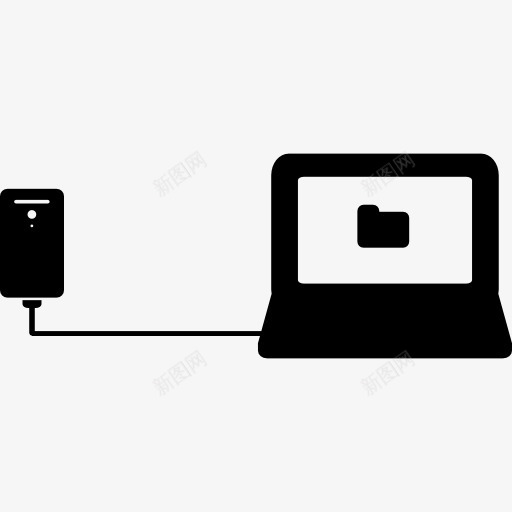 手机连接到笔记本电脑图标png_新图网 https://ixintu.com 工具 工具和器具 手机 电脑 电话 电话连接 笔记本电脑 符号连接
