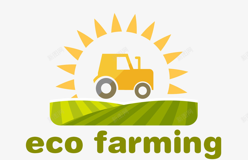 绿色环保农场标签png免抠素材_新图网 https://ixintu.com ECO 健康 农场标签 卡通标签 环保 绿色生态