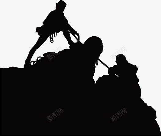 户外登山剪影png免抠素材_新图网 https://ixintu.com 人物剪影 剪影 户外 登山 郊游剪影