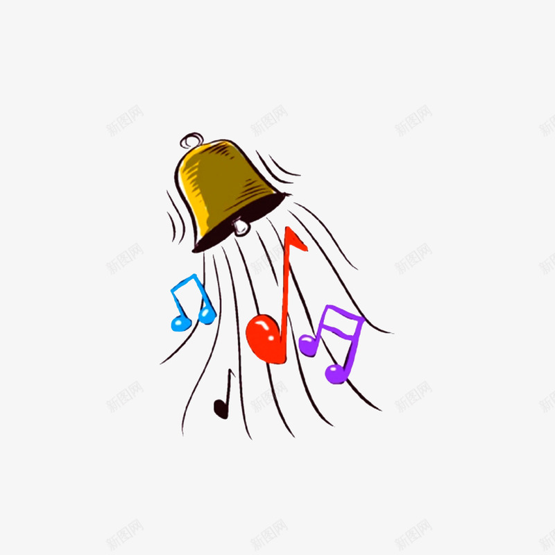 按铃铃铛图标png_新图网 https://ixintu.com 卡通手绘 按铃 按铃图标 按铃铃铛 音乐铃铛