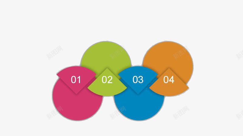 彩色PPT模板png免抠素材_新图网 https://ixintu.com PPT图形 PPT模板 序号 彩色 目录