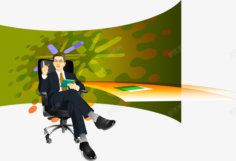手绘商务人士矢量图ai免抠素材_新图网 https://ixintu.com 人士 商务 大屏幕 手绘 矢量图