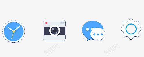 各色小图标png_新图网 https://ixintu.com 信息 工具 摄像机 闹钟