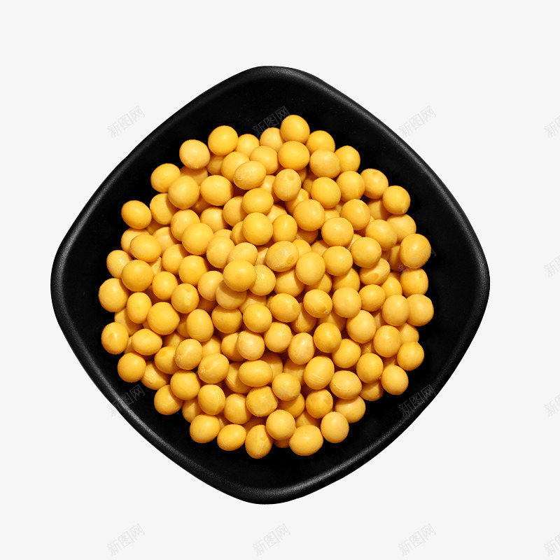 非转基因黄豆png免抠素材_新图网 https://ixintu.com 产品实物 农家特产 小黄豆 豆浆专用黄豆 非转基因黄豆 黄豆 黑色盘子