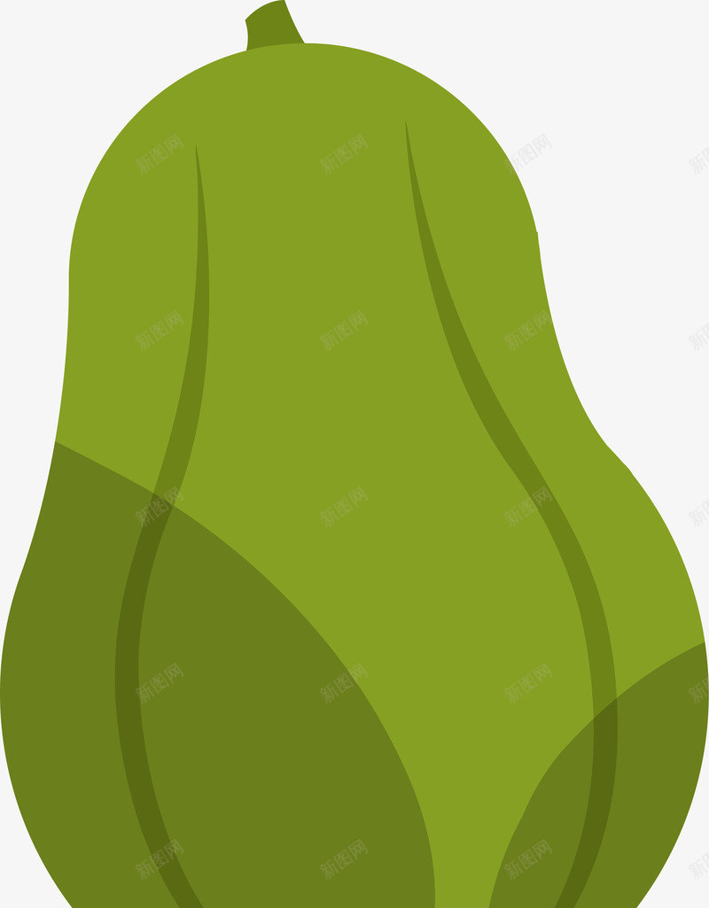 纯色手绘木瓜png免抠素材_新图网 https://ixintu.com 卡通木瓜 卡通风格 手绘风格 纯色 绿色 绿色木瓜 香甜木瓜
