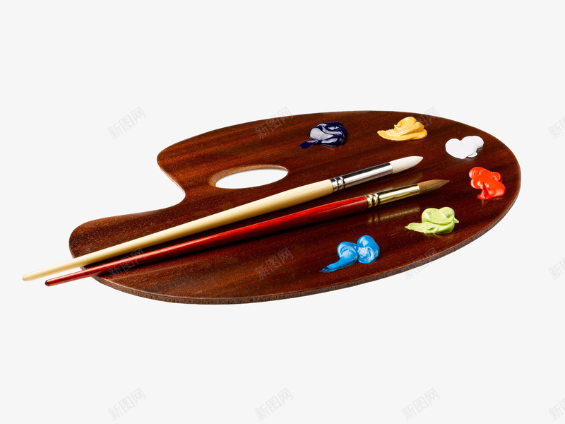 手绘颜料板png免抠素材_新图网 https://ixintu.com 卡通 彩色的 手绘 插图 简笔 颜料 颜料板