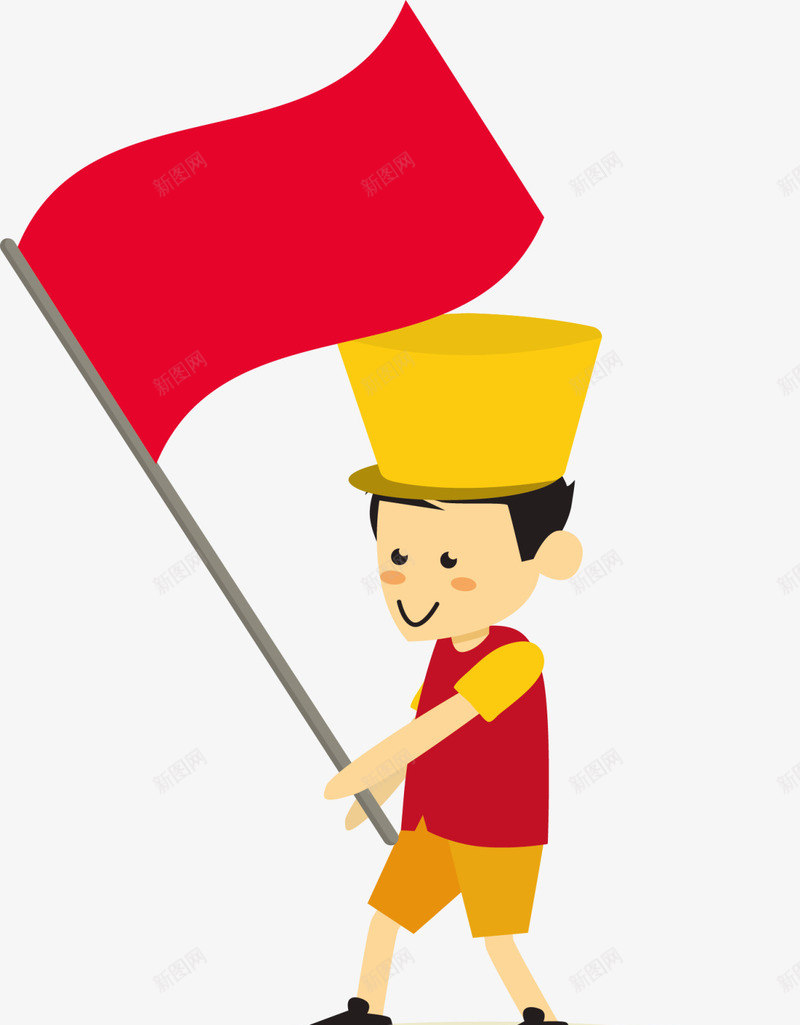 微笑立体举旗男孩png免抠素材_新图网 https://ixintu.com 6月1号 举旗男孩 儿童节 六一节 图案 微笑男生 玩耍 童趣