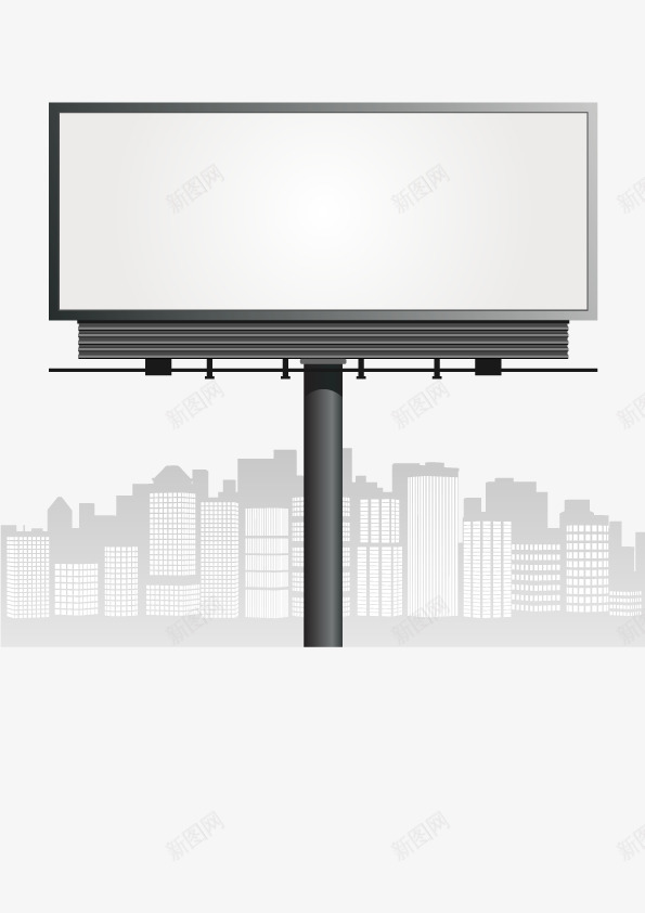 户外广告牌矢量图eps免抠素材_新图网 https://ixintu.com 灰色 高清 矢量图