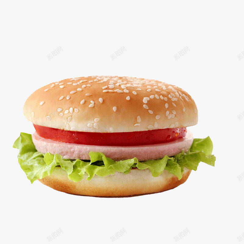 汉堡png免抠素材_新图网 https://ixintu.com 夹心 汉堡 肯德基 蔬菜 面包 食品 香肠 麦当劳