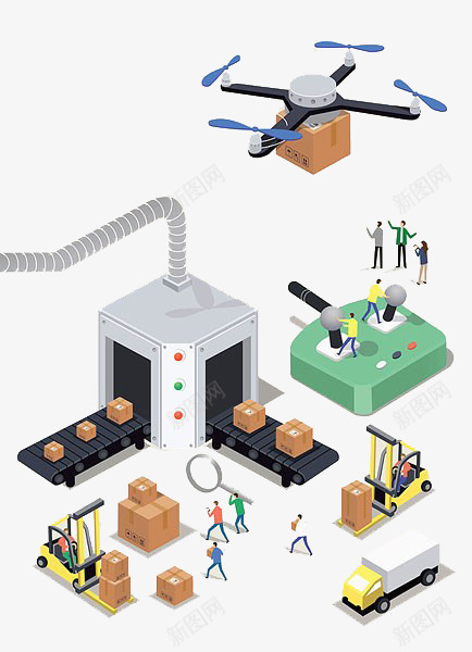 物品打包png免抠素材_新图网 https://ixintu.com 3D 打包 派送 物品