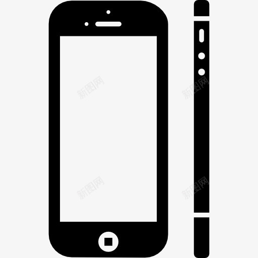 手机从前面和侧面看图标png_新图网 https://ixintu.com 侧面 工具 工具和用具 手机 手机套 正面 电话 通信工具