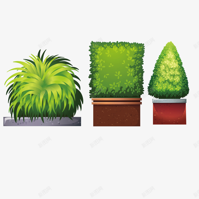 植物景观png免抠素材_新图网 https://ixintu.com 园艺 花园 装饰