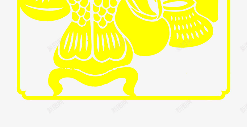 花纹鲤鱼装饰png免抠素材_新图网 https://ixintu.com png元素 古典花纹 古纹 花纹 鲤鱼 黄色