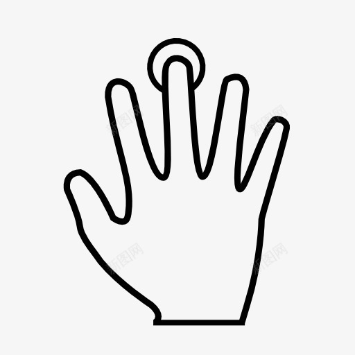 手指点击屏幕图标png_新图网 https://ixintu.com 手