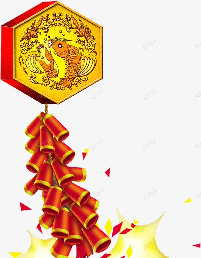 连年有余鞭炮晚会背景png免抠素材_新图网 https://ixintu.com 晚会 有余 背景 连年 鞭炮