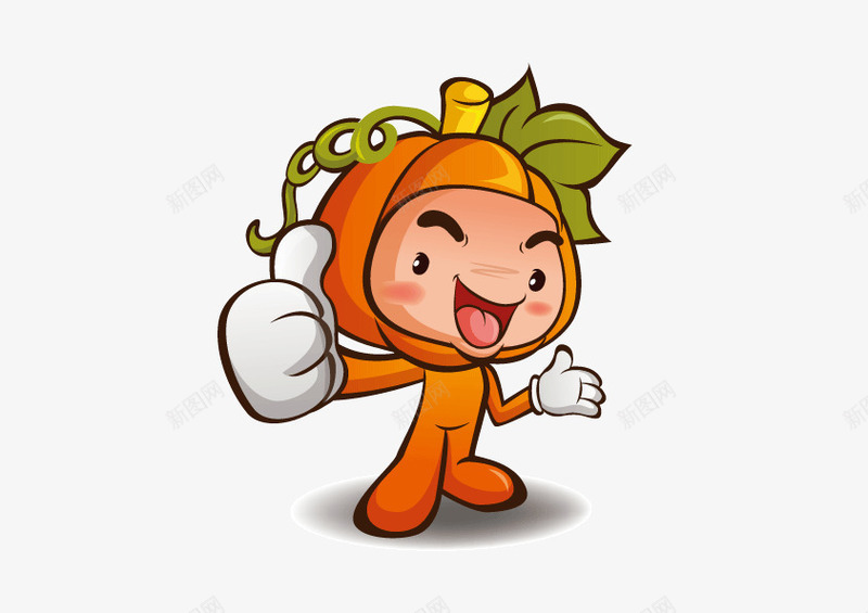 卡通南瓜人物矢量图ai免抠素材_新图网 https://ixintu.com 南瓜人物 卡通南瓜 手绘南瓜 矢量图