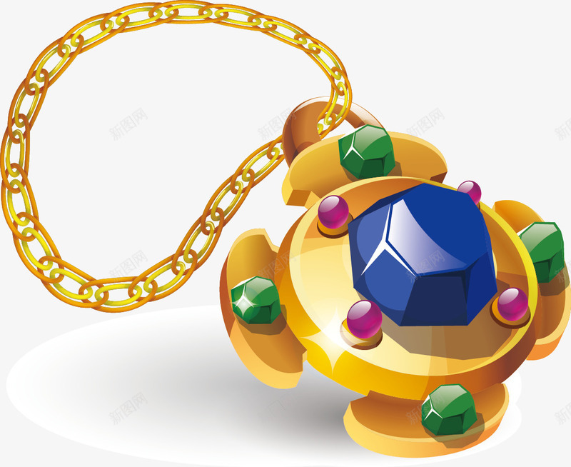 游戏装饰项链矢量图ai免抠素材_新图网 https://ixintu.com 游戏 素材 装饰项链 矢量图
