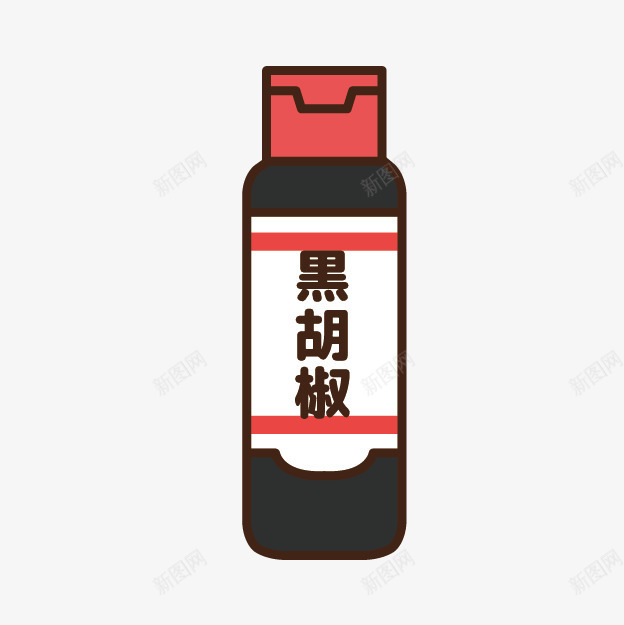 卡通调味料png免抠素材_新图网 https://ixintu.com 卡通调味料 卡通调料 厨房 可爱 胡椒 胡椒粉罐 调味料 调料 黑胡椒