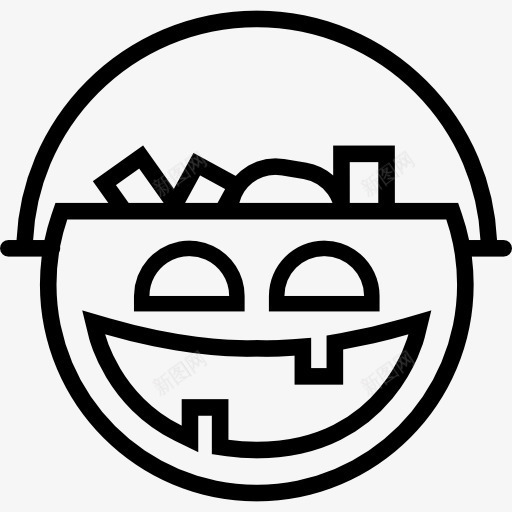 万圣节南瓜头月出图标png_新图网 https://ixintu.com 万圣节 南瓜头 吓人 微笑 月出 脸 轮廓