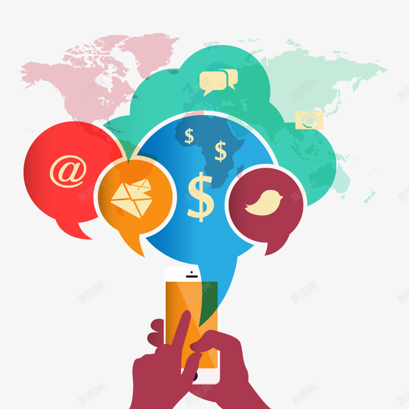 手机交易矢量图ai免抠素材_新图网 https://ixintu.com APP 信件 通讯 金融 矢量图