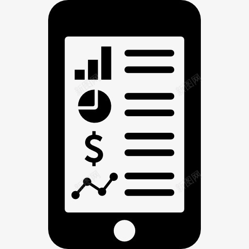 移动分析屏幕上的图标png_新图网 https://ixintu.com 分析 商业片 屏幕 工具 电脑 电话 移动分析 统计