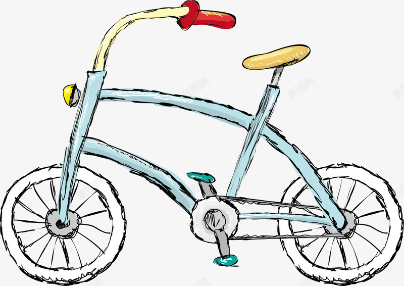 自行车大赛手绘自行车png免抠素材_新图网 https://ixintu.com 小型自行车 手绘自行车 水彩 童趣 自行车大赛 蓝色自行车