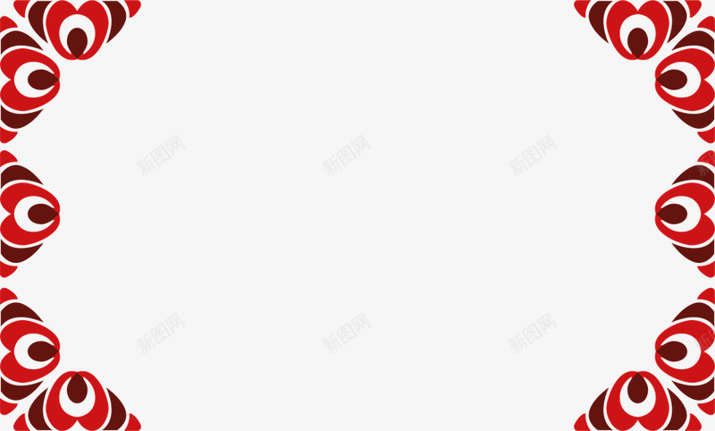 民族风框架png免抠素材_新图网 https://ixintu.com 框 框架 民族风 红色