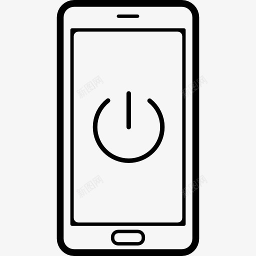 权力符号在电话图标png_新图网 https://ixintu.com 工具和器具 手机 手机设置标志 电源 电话工具
