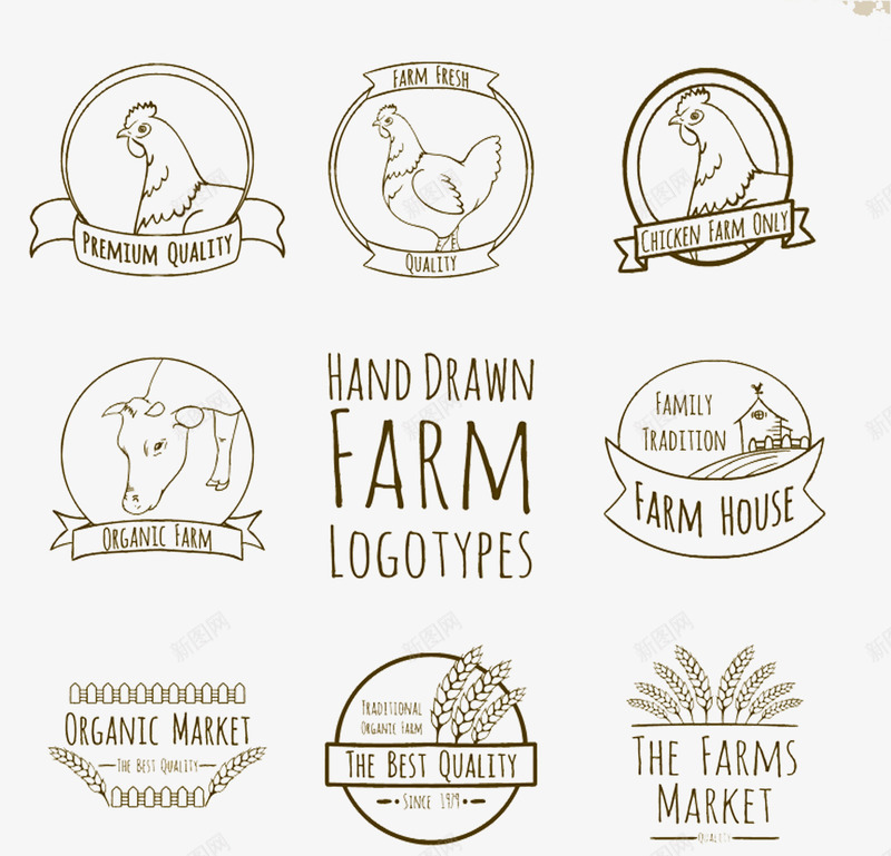 农场产品LOGO图标png_新图网 https://ixintu.com FARM LOGO 农产品 农产品LOGO 农作物