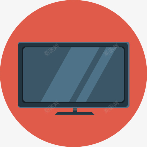 一台电脑显示器png免抠素材_新图网 https://ixintu.com 卡通 家电 显示器