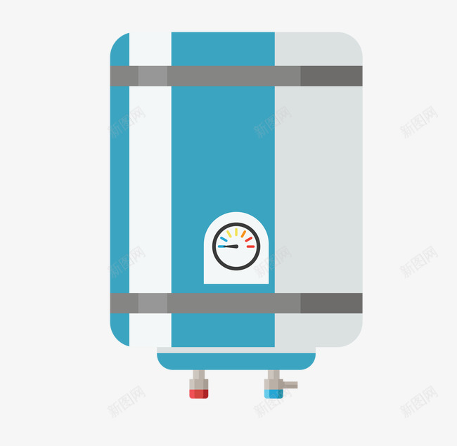 热水器家电图标png_新图网 https://ixintu.com 小家电 热水器 热水器卡通 蓝色