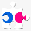 拼图风格社交媒体图标png_新图网 https://ixintu.com 图标 媒体 拼图 社交 风格