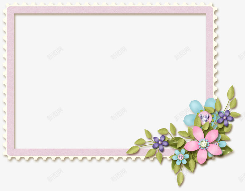 画框框架png免抠素材_新图网 https://ixintu.com 框架 画框 边框 鲜花