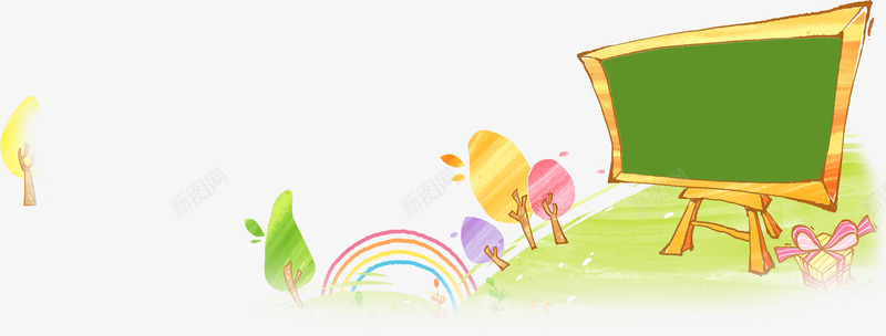 创意合成卡通扁平黑板效果png免抠素材_新图网 https://ixintu.com 创意 卡通 合成 扁平 效果 黑板