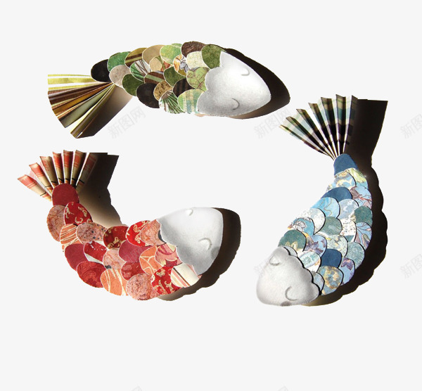 彩色纸雕鲤鱼png免抠素材_新图网 https://ixintu.com 彩色 纸雕 装饰品 鲤鱼
