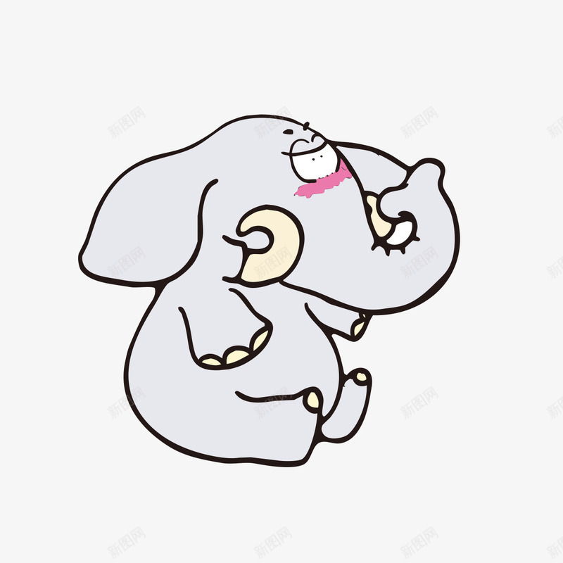 手绘灰色大象模型png免抠素材_新图网 https://ixintu.com 大象模型 手绘 灰色 灰色大象