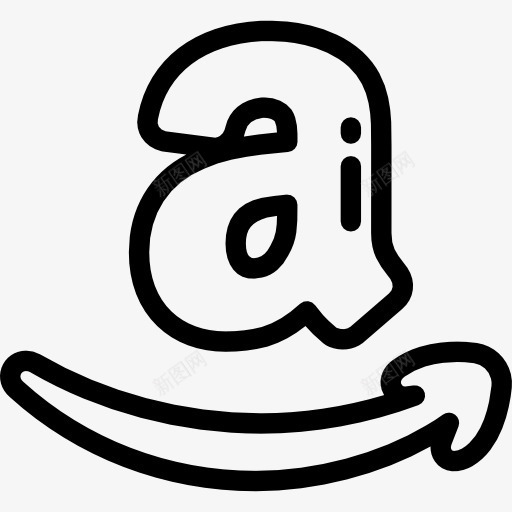 Amazon图标png_新图网 https://ixintu.com 亚马逊 品牌和标志 标志 标识 社交媒体 社交网络 网上商店