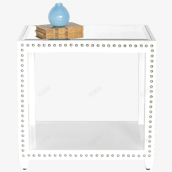 白色茶几png免抠素材_新图网 https://ixintu.com 床头柜 现代风 纯白色 茶几 铆钉