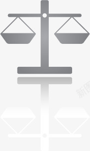 公平秤图标png_新图网 https://ixintu.com 图标 拟物 灰白图标控 黑白纯色