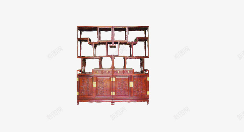 红木家具木制家具梅花格子png免抠素材_新图网 https://ixintu.com 中式家具 木制家具 梅花格子 红木家具
