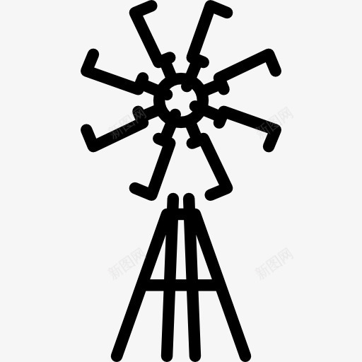 风机图标png_新图网 https://ixintu.com 农业 农场 建筑物 米尔斯 风车