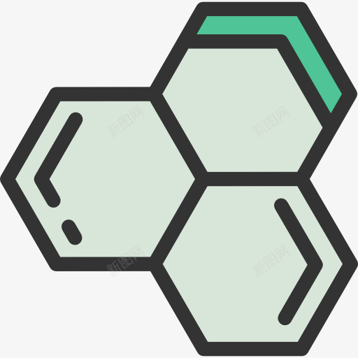 细胞图标png_新图网 https://ixintu.com 三 六角形 六边形 医疗 医疗图标 标志 生态环境 符号 细胞